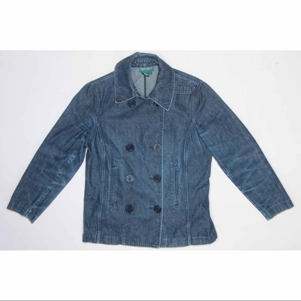 Lauren Jeans Co Ralph Lauren Pea Coat Denim Jacket